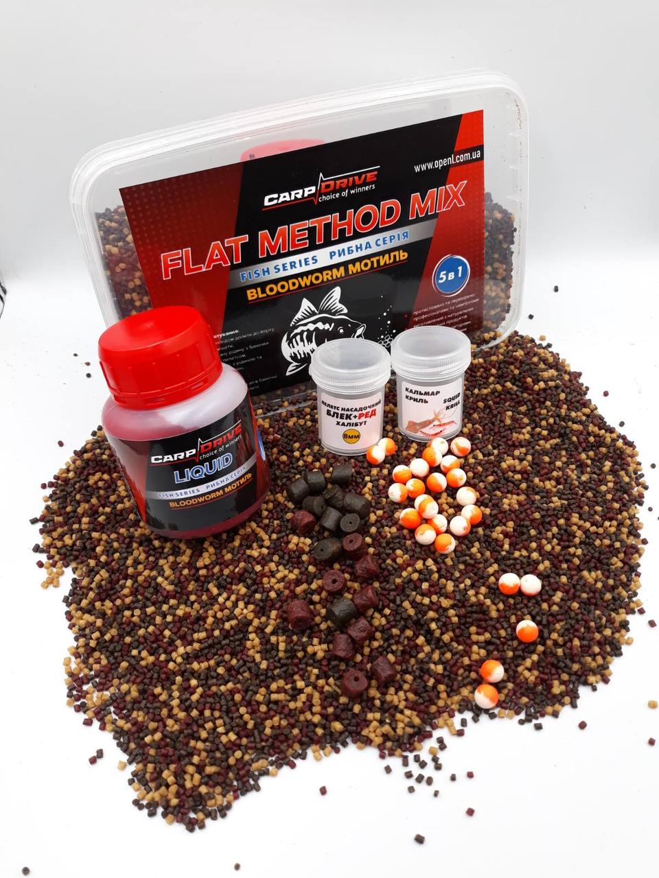 Метод мікс Bloodworm (Мотиль) Carp Drive 5 в 1