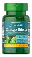 Ginkgo Biloba 60 mg Puritan's Pride, 120 капсул