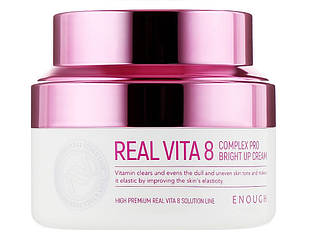 Уцінка!Крем для обличчя Enough Real Vita 8 Complex Pro Bright Up Cream поживний з вітамінами 50 мл БЕЗ коробки