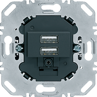 USB-розетка двойная Berker 260205 антрацит