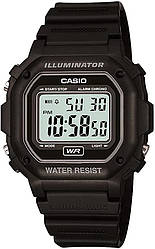 Годинник Casio F-108WH-1ACF з квадратним цифровим дисплеєм, кварцовий, колір чорний