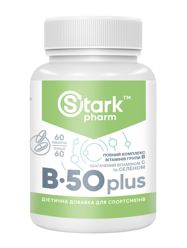 Мультивітамінний комплекс Stark Pharm — B-50 Plus (B-complex) (60 таблеток)