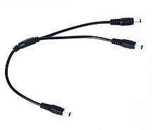 Кабель-розгалужувач 5.5х2.5 для живлення роутера (модему) на 2 виходи - Y-типу напруга 5/9/12V DC-DC 32 см