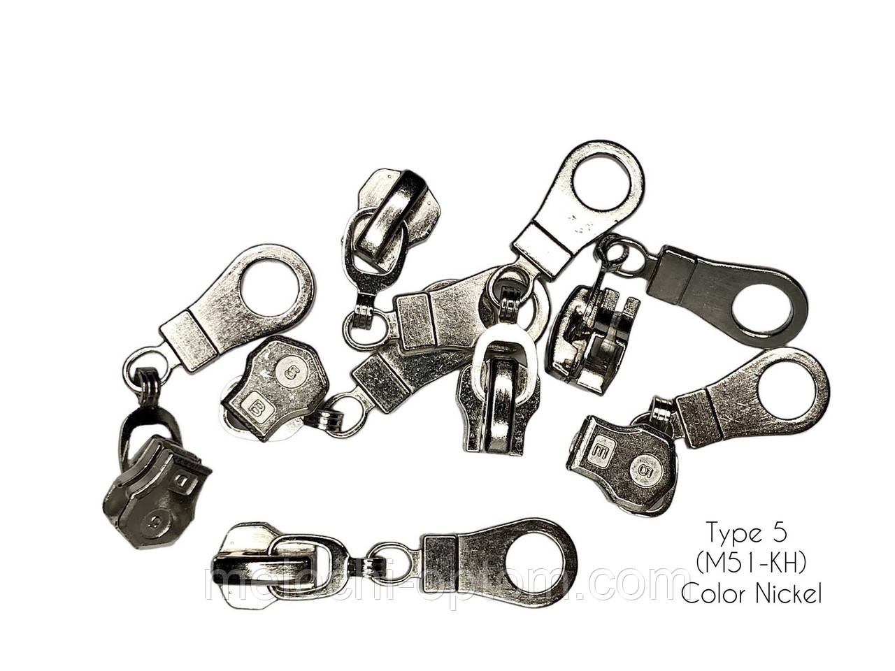 Бігунок для металевої молнії тип 5 з вісюлькой (51)