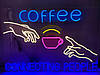 Неонова LED вивіска "Cofee Connecting People" 900x600 мм різнокольорова з дімером, фото 7