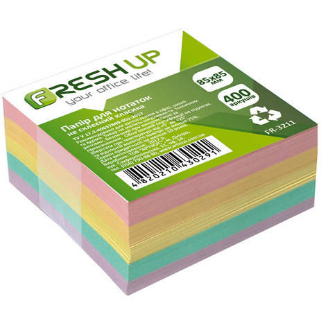 Блок паперу 85х85х400л. класика Fresh Up 3211 не клеєний, фото 1
