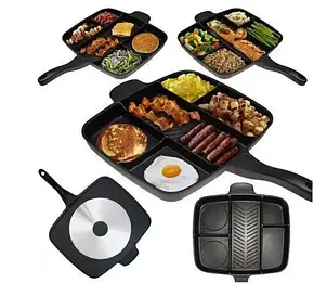 Сковорода-гриль Magic Pan, Іноваційна сковорода на 5 відділень, фото 1