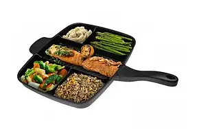 Сковорода-гриль Magic Pan, Іноваційна сковорода на 5 відділень, фото 2