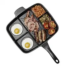 Сковорода-гриль Magic Pan, Іноваційна сковорода на 5 відділень, фото 3