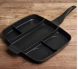 Сковорода-гриль Magic Pan, Іноваційна сковорода на 5 відділень, фото 4