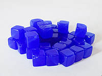 Бусины пластиковые Finding Кубические квадратные Синий 10 мм Цена за 1 штук