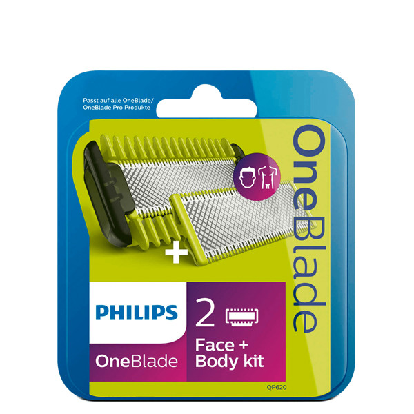 Змінні леза Philips OneBlade QP620/50 Face + Body kit, фото 1