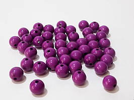 Намистини Finding Круглі куля глянсовий Бузковий 10 мм діаметр Ціна за 1 штук
