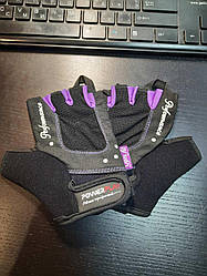 Розпродаж - Фітнес рукавички PowerPlay 1751 женские черно-фиолетовые XS