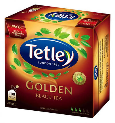 Чай чорний Tetley Golden Black Tea, 100p.х2г, фото 1
