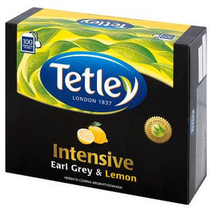 Чай чорний Tetley Intensive Earl Grey з лимоном, 100п.х2г