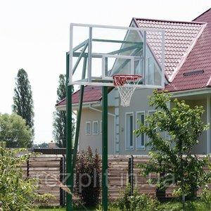Баскетбольна стійка на трьох опорах, вулична, стаціонарна.