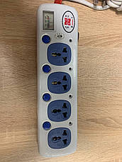 Мережевий фільтр на 4 розеки та 2 m, подовжувач мережевий, EU plug з американською вилкою, фото 5