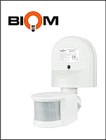 Инфракрасный датчик движения BIOM IRM-01W max 1200Вт 180° BIOM IRM-01W настенный белый