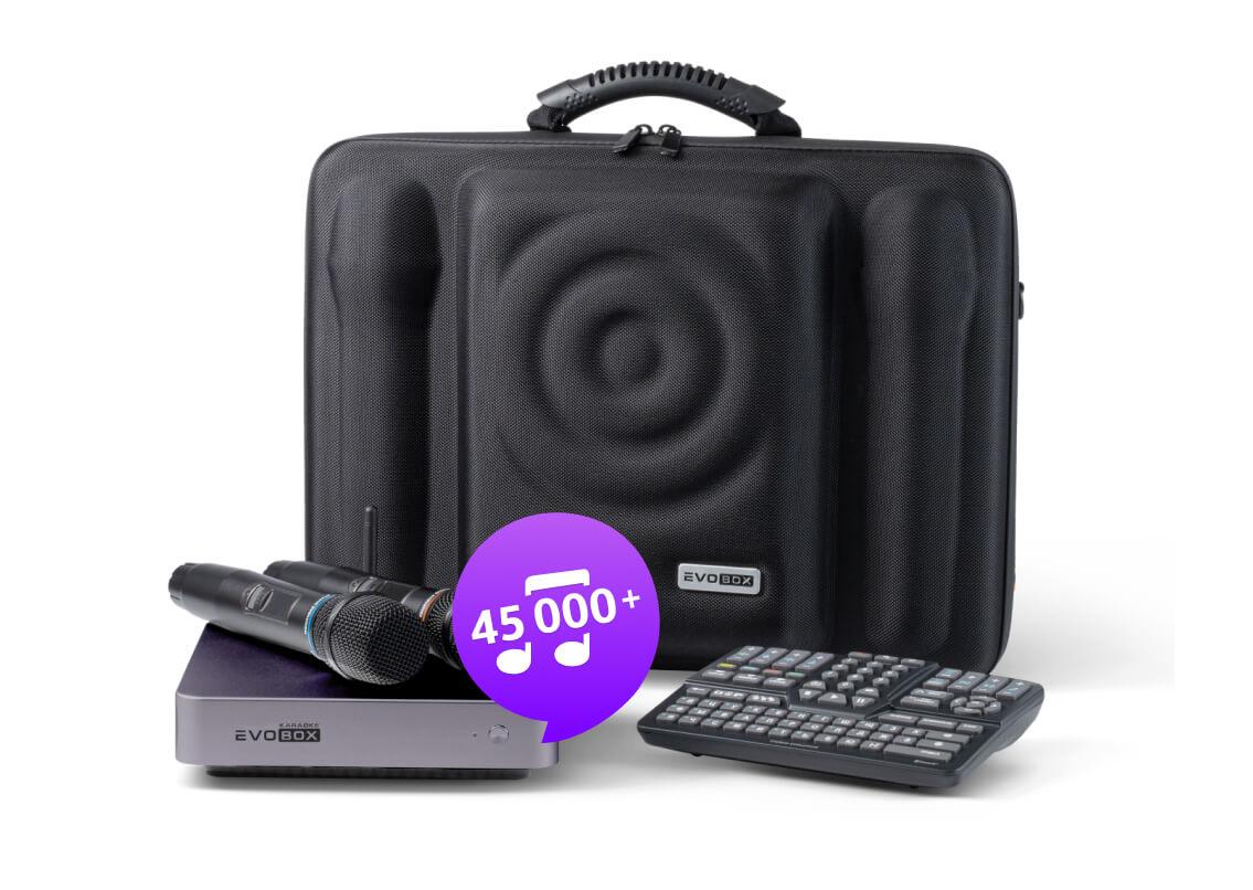 Караоке-система для дому EVOBOX Plus [Graphite] з цифровими мікрофонами у комплекті, фото 1