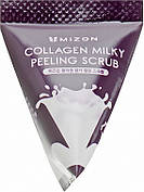 197499 Пілінг-скраб для обличчя з колагеном і молочним білком Mizon Collagen Milky Peeling Scrub 7 г