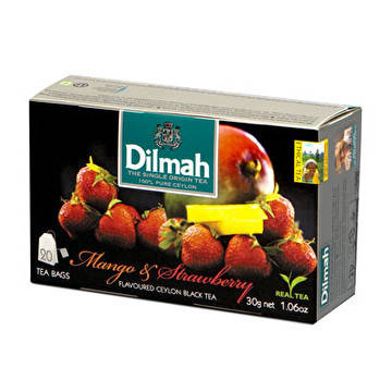 Чай чорний Dilmah Манго та полуниця, 20п.1,5г, фото 1