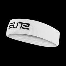 Повязка на голову Nike Elite Headband белая-черная Белый - фото 1 - id-p1768625201