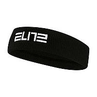 Повязка на голову Nike Elite Headband белая-черная Черный
