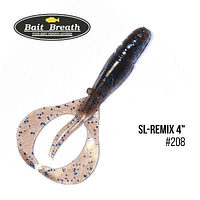 Приманка Bait Breath SL-Remix 4" (7шт.) (208 DARK BROWN / BLUE),FS0630429