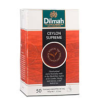 Чай черный Dilmah Ceylon Supreme ручной сборки, 50п.х2г