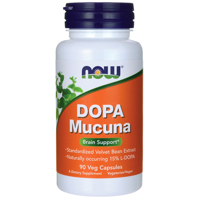 Хмарні боби / Мукуна пекуча / Dopa Mucuna, Now Foods, 90 Veg Capsules