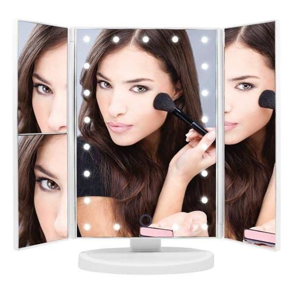 Дзеркало з LED-підсвіткою подарунок коханій жінці для макіяжу потрійне LED.Топ!