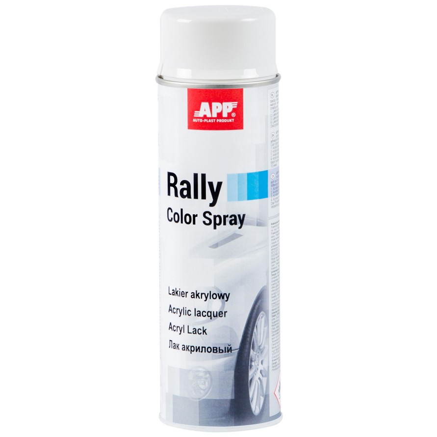 Акрилова аерозольна фарба APP Rally Біла 600 мл, фото 1