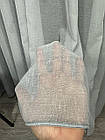 Однотонний вуаль льон з утижелителем. Кольори: Сірий, фото 8