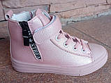 Черевики для дівчинки рожеві з прогумованою п'ятою ДШ, фото 2