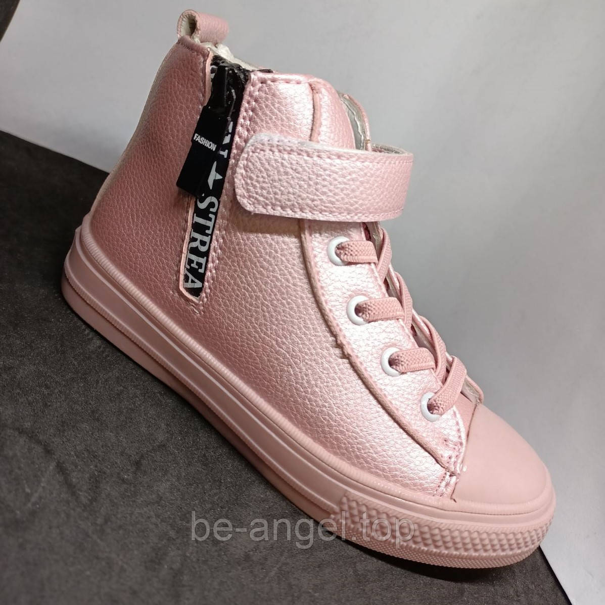 Черевики для дівчинки рожеві з прогумованою п'ятою ДШ, фото 1