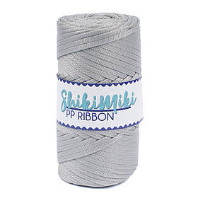 Плоский трикотажний шнур PP Ribbon, колір світло-сірий