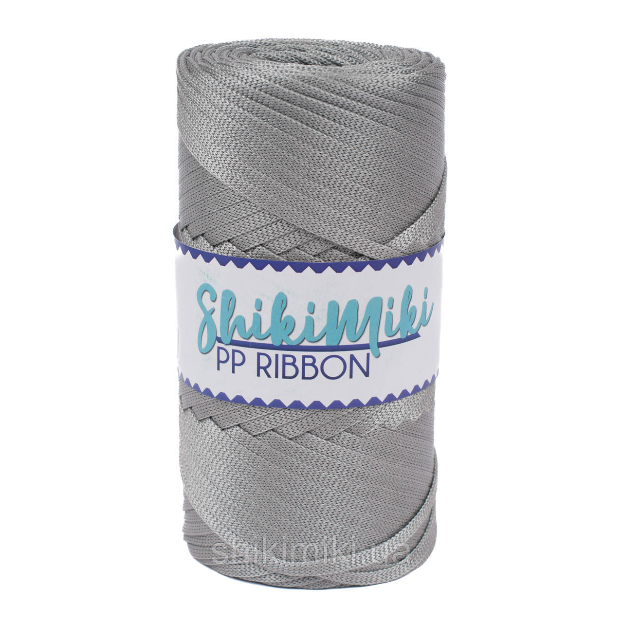 Плоский трикотажний шнур PP Ribbon, колір попелястий
