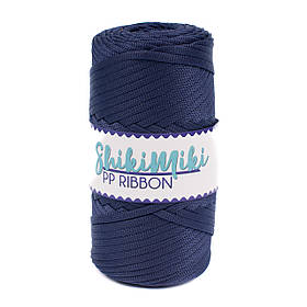 Плоский трикотажний шнур PP Ribbon, колір темно-синій