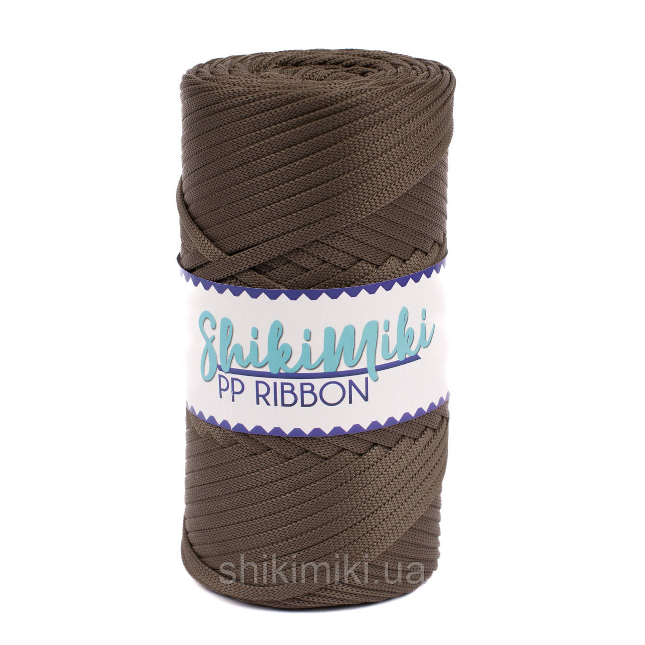 Плоский трикотажний шнур PP Ribbon, колір коричневий