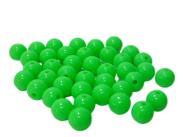 Намистини Finding Круглі куля глянсовий Зелені 10 мм діаметр Ціна за 1 штук