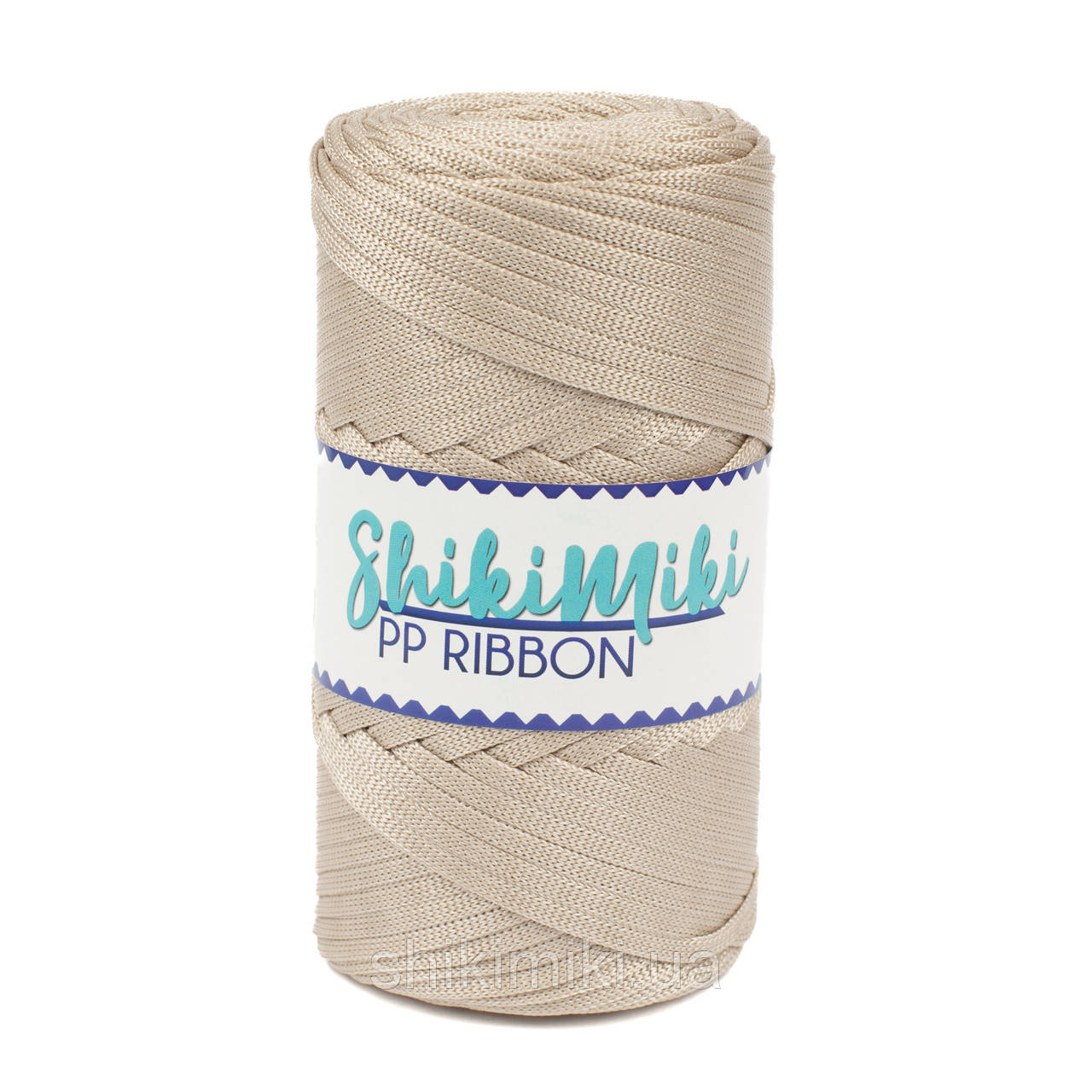 Плоский трикотажний шнур PP Ribbon, колір латте