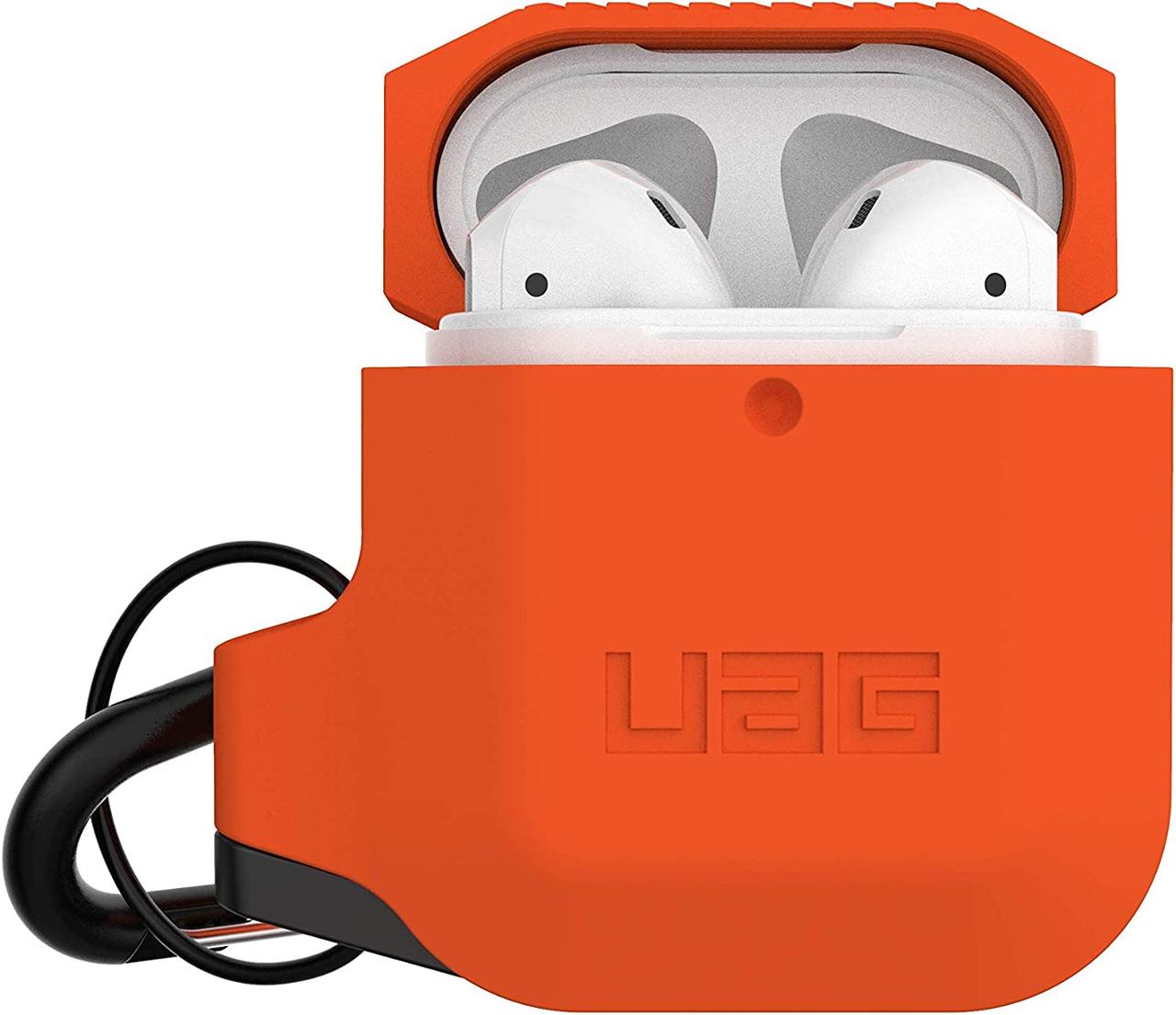 Оригінальний чохол Urban Armor Gear Silicone Case Orange for Apple AirPods 1st Gen | 2nd Gen, фото 1