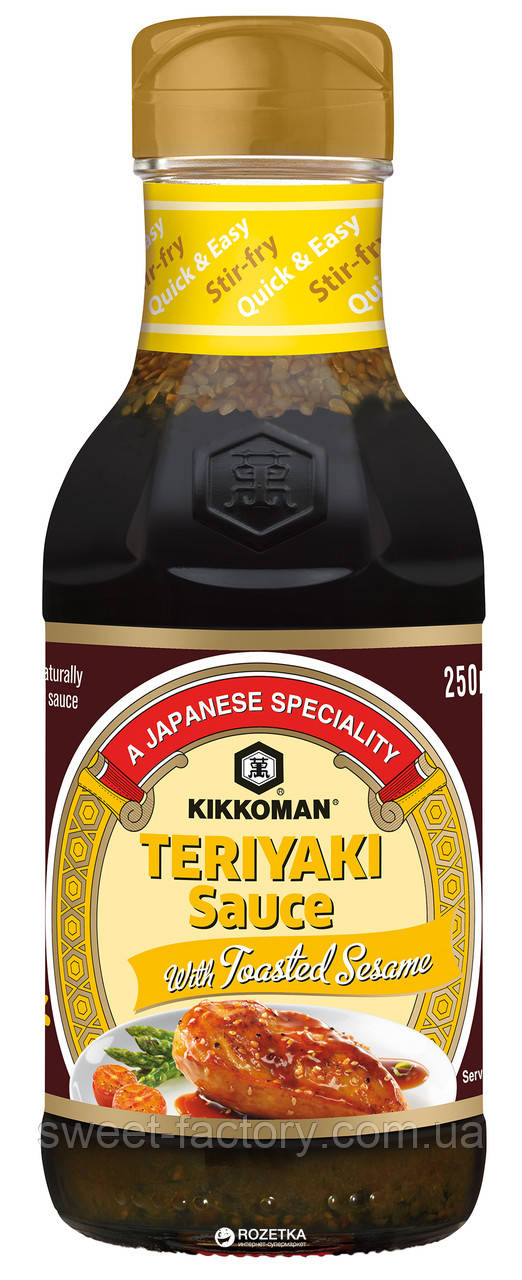 Соус Kikkoman Teriyaki Sauce Roasted Sesame 250ml, фото 1