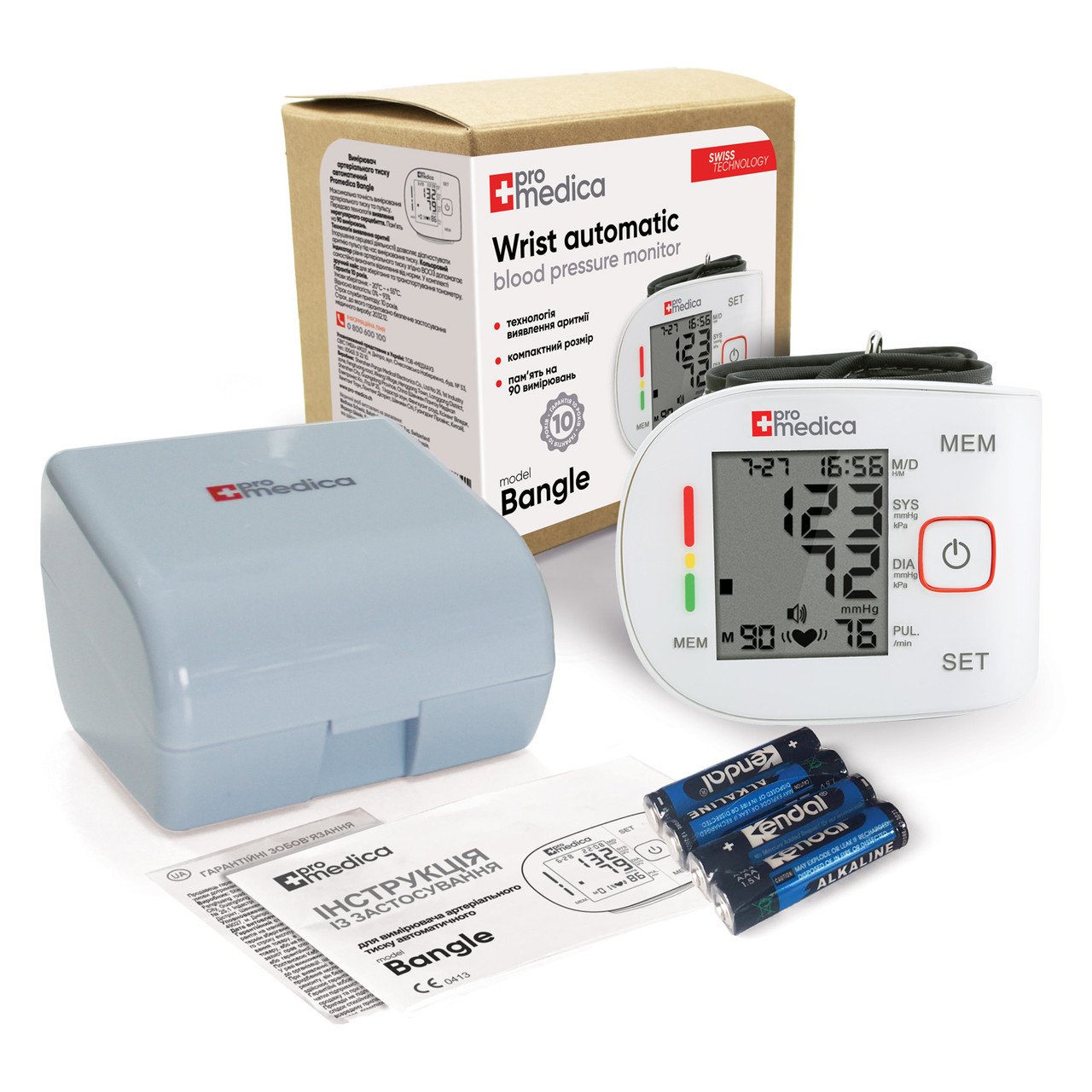 Автоматичний тонометр на зап`ястя, ProMedica Bangle, точний вимірник тиску. Наручний тонометр-автомат, тискомір, фото 1