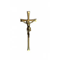 Крест латунный с распятием православный для памятника 20 см (цвет золото)