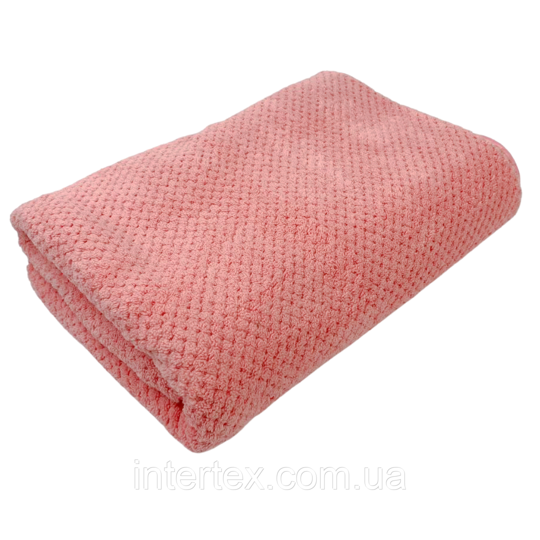 Рушник лицьовий мікрофібра Бамбук (персиковий) 100х50 см.