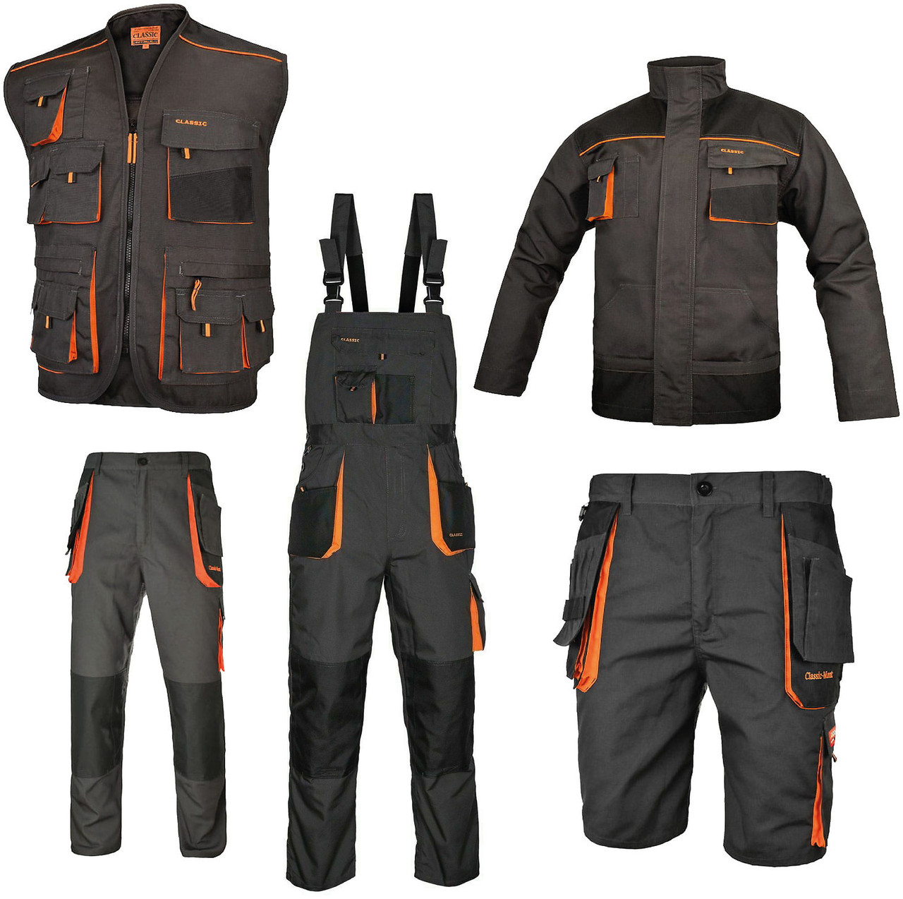 Набір робочий Куртка Напівкомбінезон Штани Жилетка Шорти, фото 1