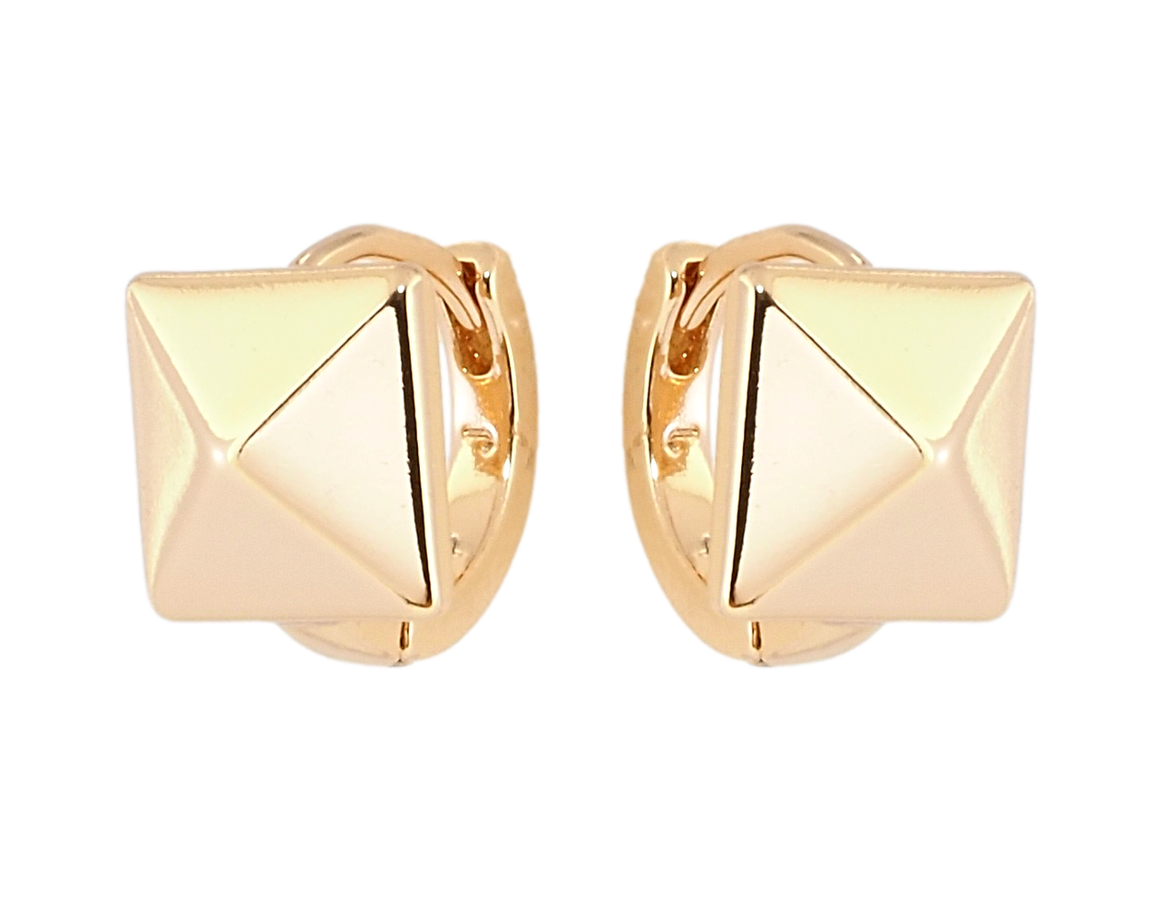 Сережки Xuping Позолота 18K колечка "Пірамідки"