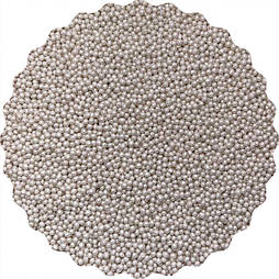 Посипка кондитерська "Кульки нонпарель (білий перламутр)" 1 мм, 50 гр.